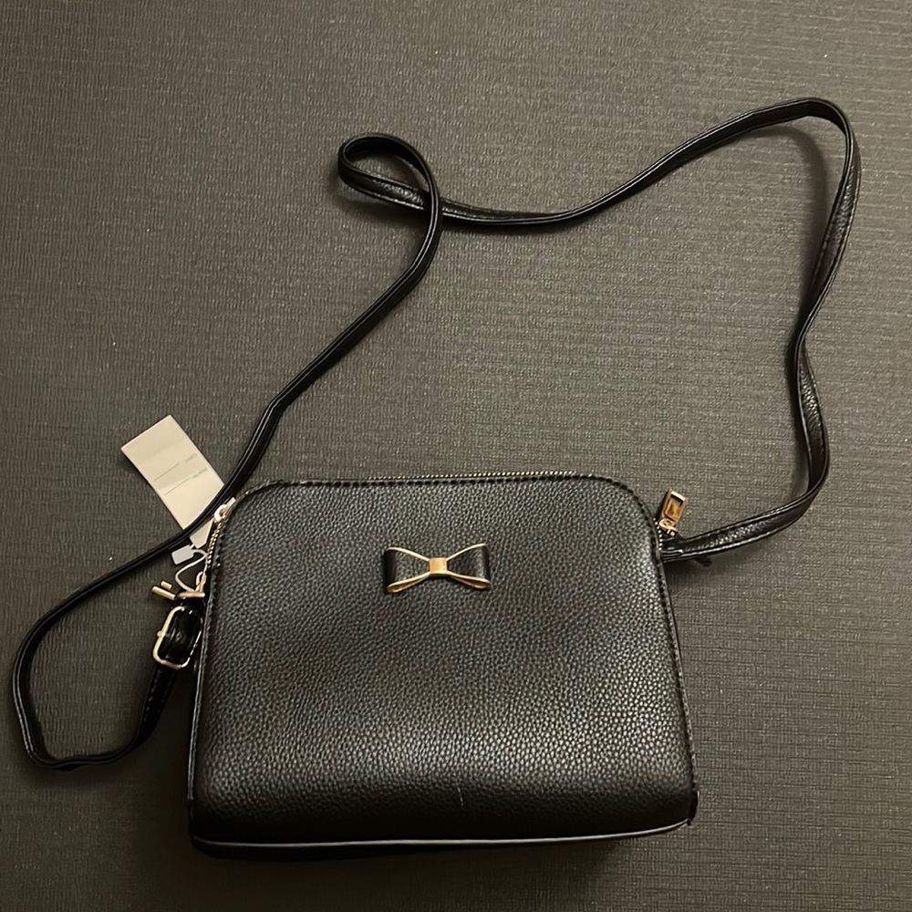 Black satchel crossbody purse brand new